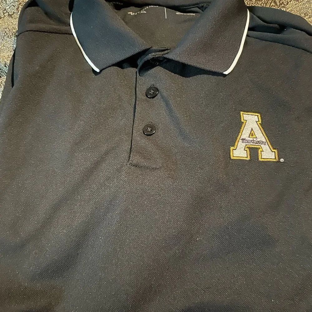 Antigua size CL Black Polo Shirt with Embroidered Logo go mountaineers